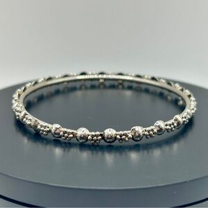2.75” Silver Floral Bangle Bracelet